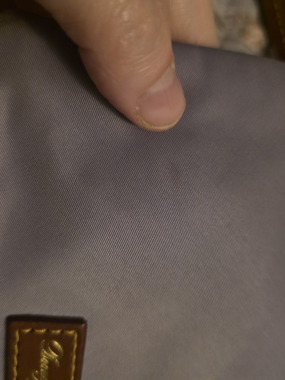 Dooney & Bourke Lavender Crossbody with Brown Leather Strap - Picture 6 of 8